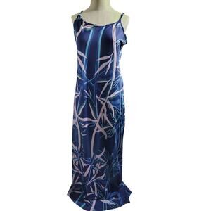 Jean Pierre Klifa Abstract Swim Maxi Dress Periwinkle Women's Size XL